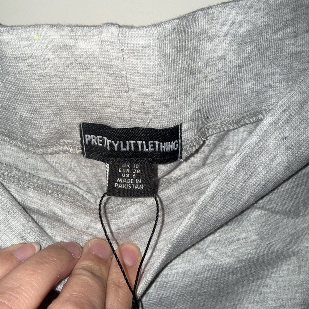 PrettyLittleThing Light Gray Women's Pants